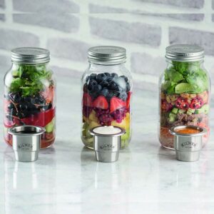 Tarro de vidrio KILNER "Food On The Go" con contenedor portalíquidos - 1 l - Imagen 3