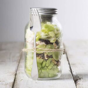 Tarro de vidrio KILNER "Food On The Go" con contenedor portalíquidos - 1 l - Imagen 5