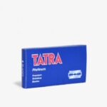 Hojas de afeitar TATRA Platinum. Acero inoxidable y platino de doble filo. Paquete con 5 cuchillas. Hecho en Europa. Paquete